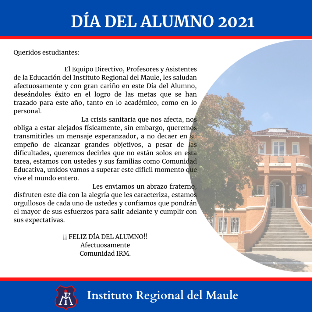 Saludo Día del ALUMNO