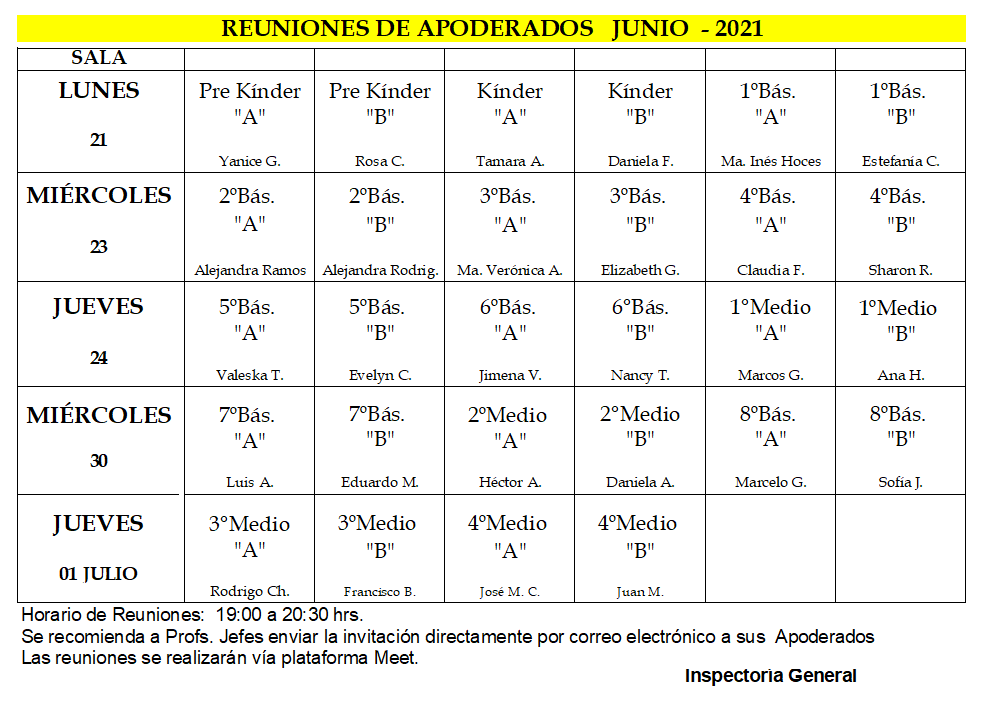 Reuniones junio